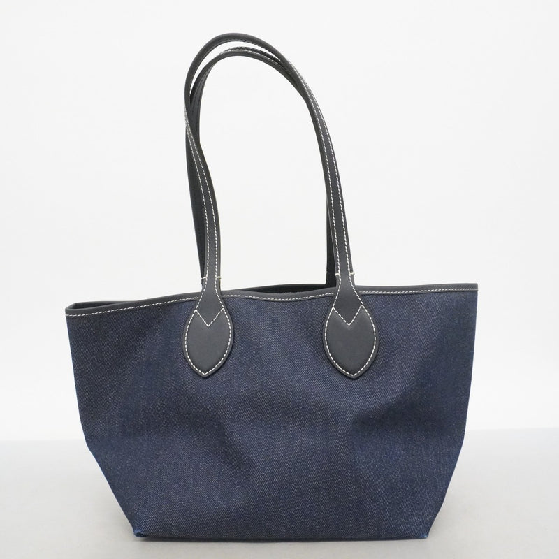 【6eb1347】グッチ トートバッグ トーティッシマ 820496 デニム ネイビー シルバー金具【中古】レディース