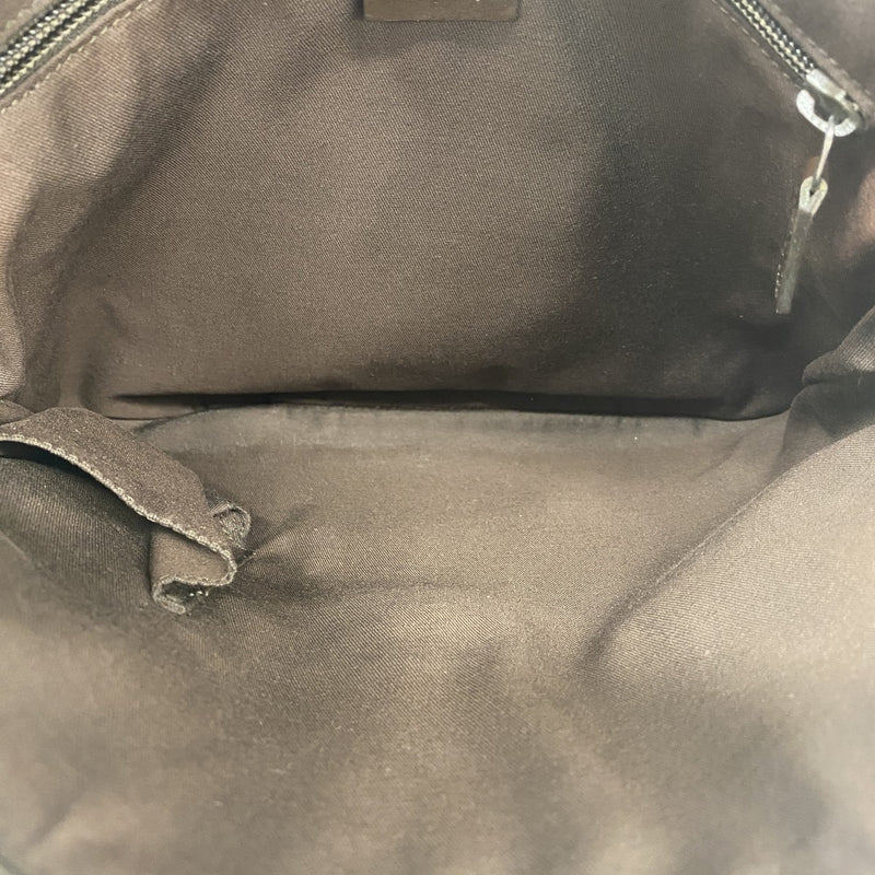 【6eb1354-k】グッチ ショルダーバッグ GGキャンバス 145857 キャンバス ブラウン シルバー金具【中古】レディース