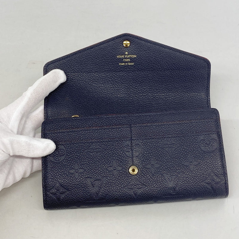 【6eb1362-k】ルイヴィトン 長財布 モノグラム・アンプラント ポルトフォイユサラ M62125 マリーヌルージュ【中古】レディース