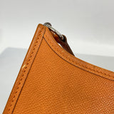 【6eb1760】エルメス ショルダーバッグ エヴリンTPM ヴォーエプソン オレンジ シルバー金具 □H刻印【中古】レディース