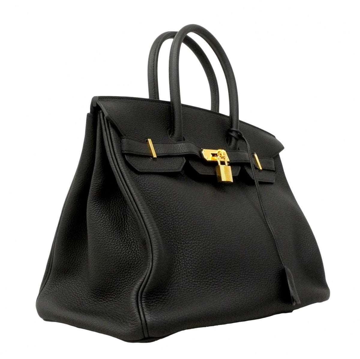 ★SALE【6ec1879-g】エルメス ハンドバッグ バーキン35 トゴ ブラック ゴールド金具 Y刻印【中古】レディース