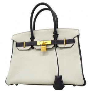 ★SALE【6ec1880-g】エルメス ハンドバッグ バーキン30 トリヨンクレマンス パープルグレー ブルーニュイ ゴールド金具 Y刻印 スペシャルオーダー【中古】レディース