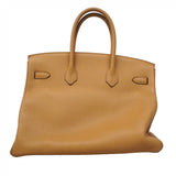 ★SALE【6ec1881-g】エルメス ハンドバッグ バーキン35 トリヨンクレマンス チャイ シルバー金具 U刻印【中古】レディース