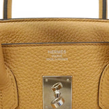 ★SALE【6ec1881-g】エルメス ハンドバッグ バーキン35 トリヨンクレマンス チャイ シルバー金具 U刻印【中古】レディース
