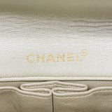 【6ec2030-k】シャネル ショルダーバッグ チョコバー チェーンショルダー ラムスキン ベージュ ゴールド金具【中古】レディース