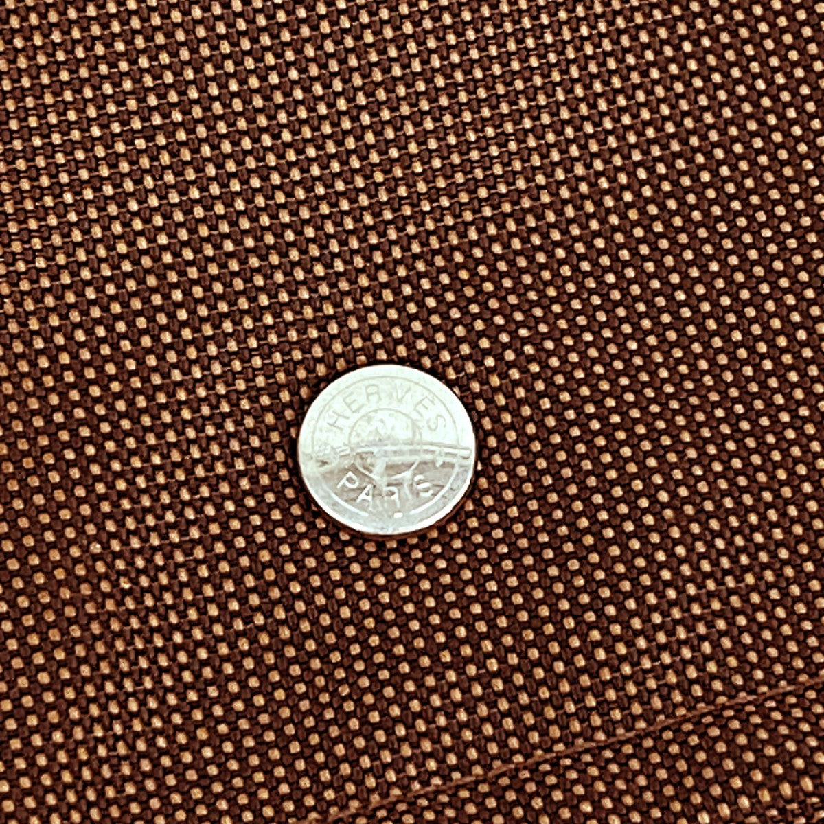 【6ec2148-k】エルメス ショルダーバッグ エールラインバサスMM キャンバス ブラウン シルバー金具【中古】メンズ レディース ユニセックス