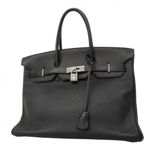 【6ec2399】エルメス ハンドバッグ バーキン35 トゴ ブラック シルバー金具 □J刻印【中古】レディース