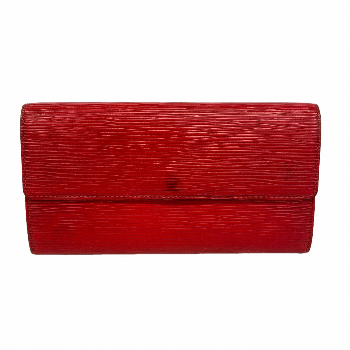 【6ec2557】ルイヴィトン 長財布 エピ ポシェットポルトモネクレディ M63577 カスティリアンレッド【中古】レディース