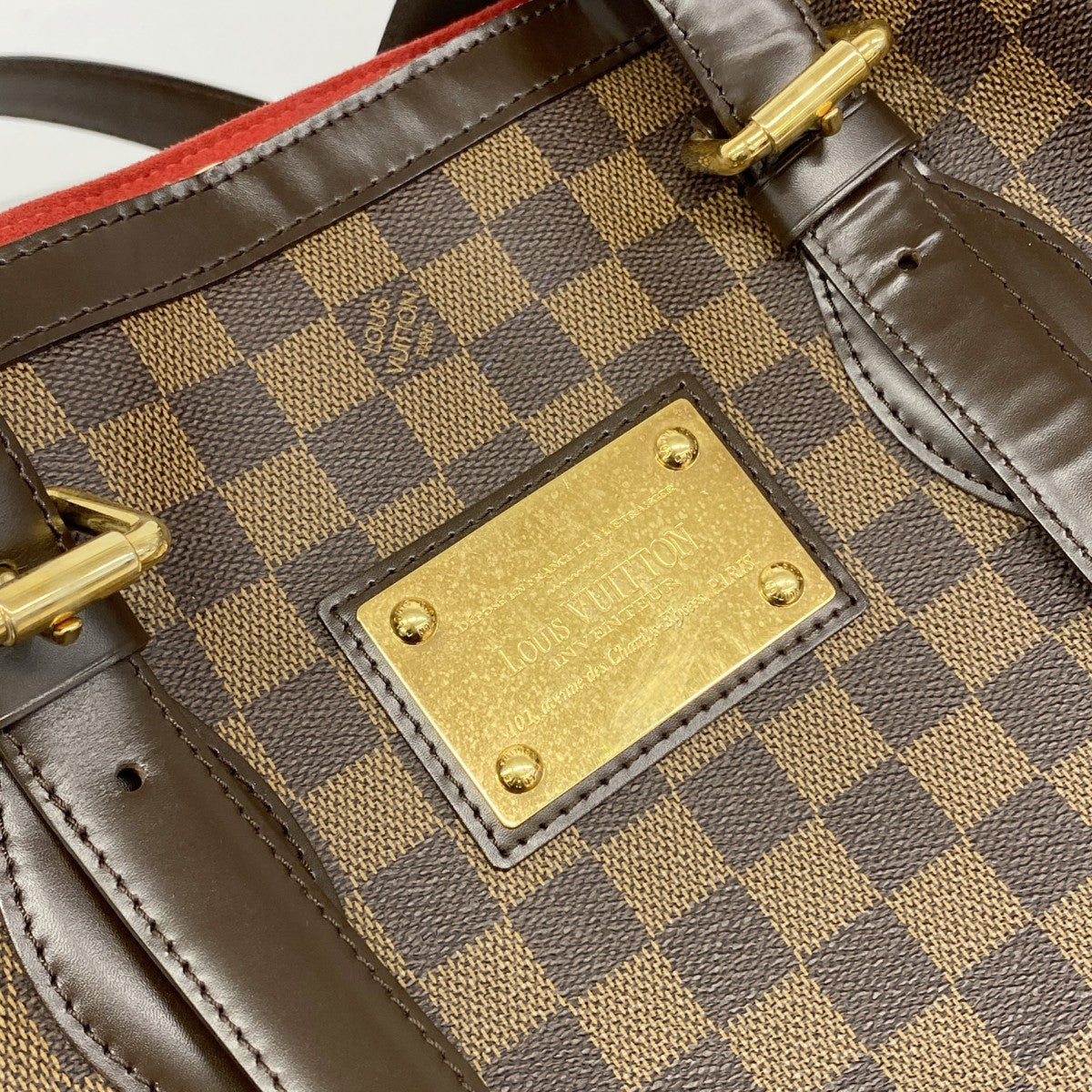 【6ec2564】ルイヴィトン トートバッグ ダミエ ハムステッドMM N51204 エベヌ【中古】レディース