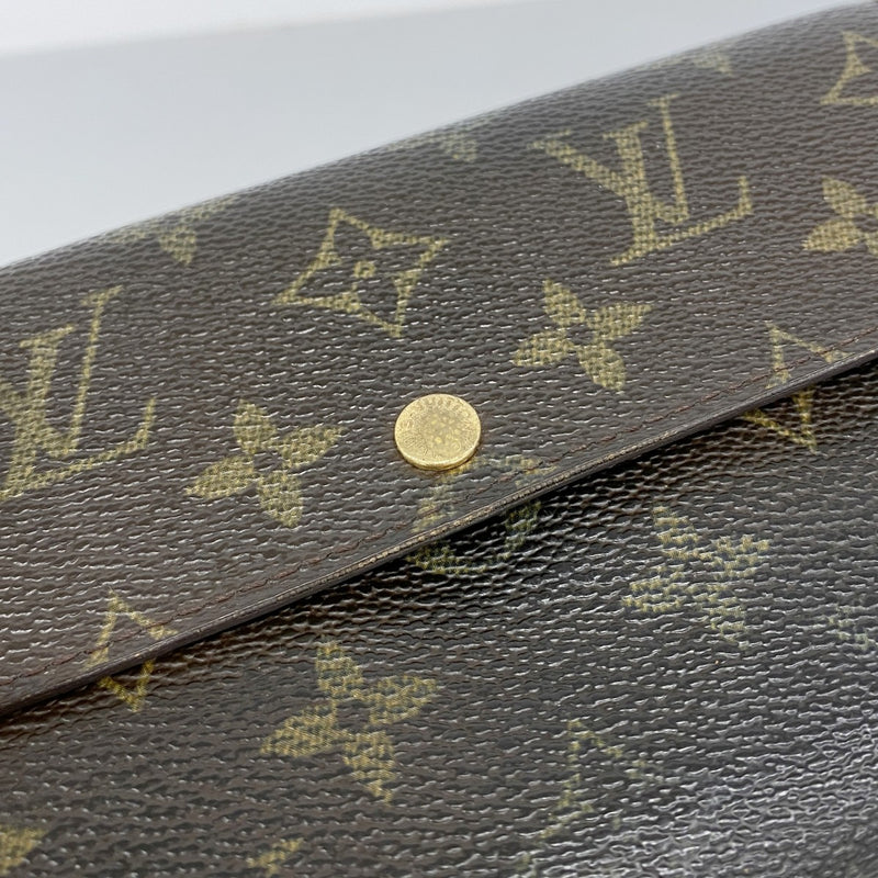 【6ec2716】ルイヴィトン 長財布 モノグラム ポシェットポルトモネクレディ M61725 ブラウン【中古】レディース