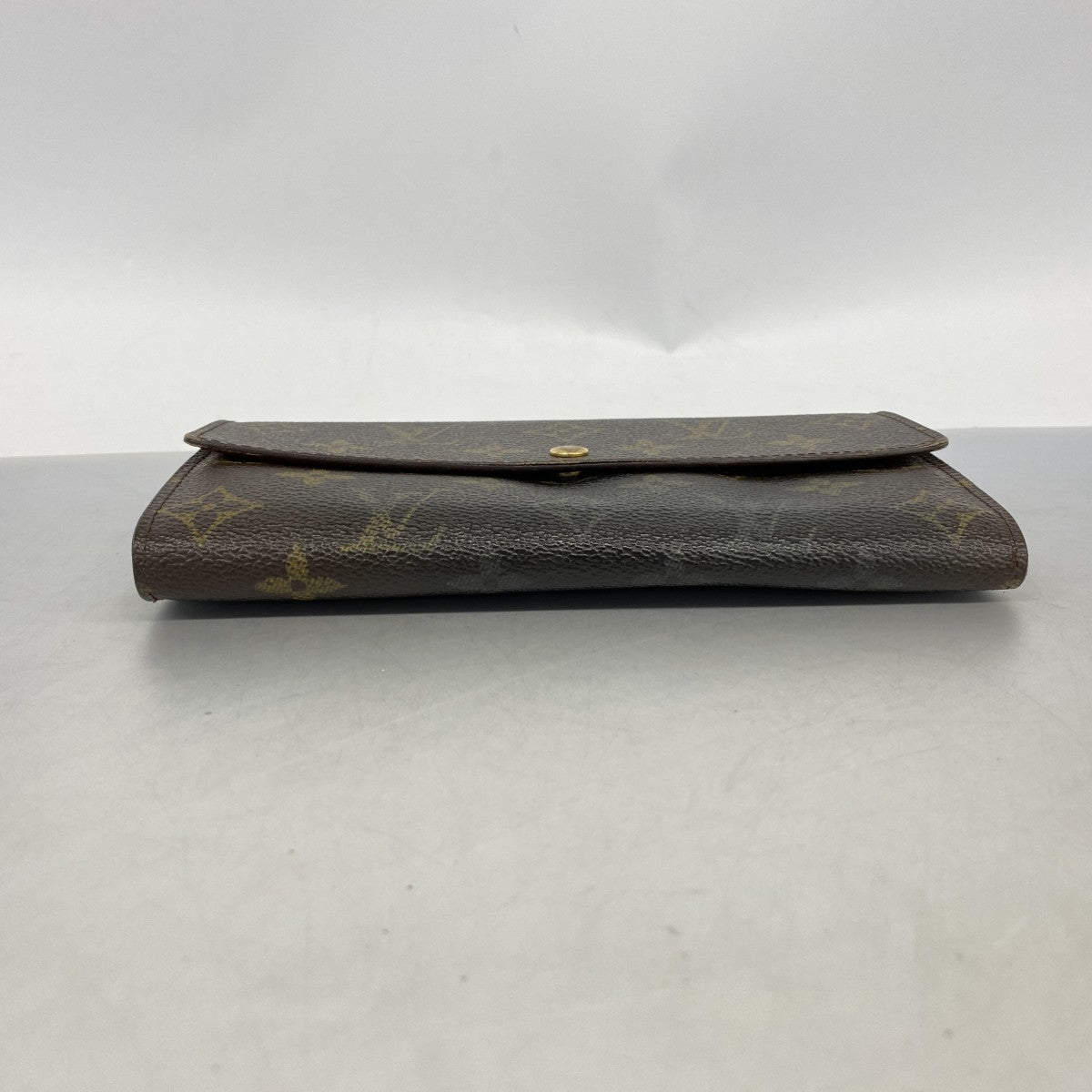 【6ec2716】ルイヴィトン 長財布 モノグラム ポシェットポルトモネクレディ M61725 ブラウン【中古】レディース