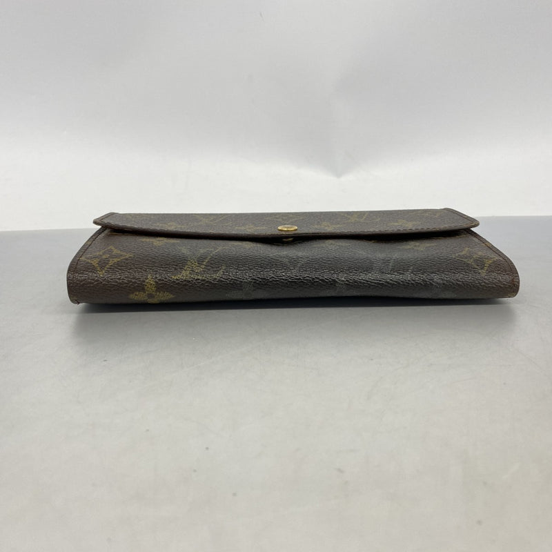 【6ec2716】ルイヴィトン 長財布 モノグラム ポシェットポルトモネクレディ M61725 ブラウン【中古】レディース