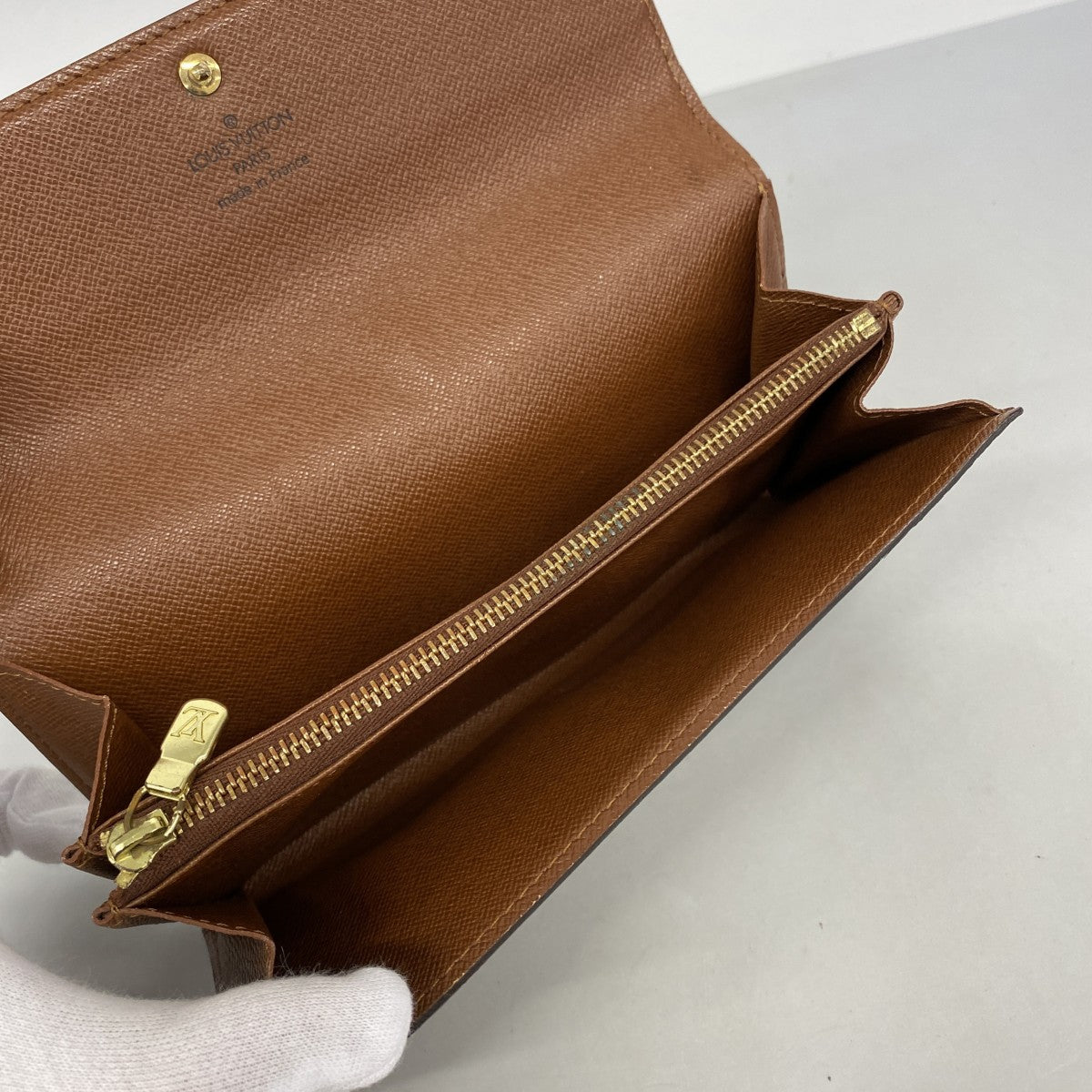 【6ec2716】ルイヴィトン 長財布 モノグラム ポシェットポルトモネクレディ M61725 ブラウン【中古】レディース