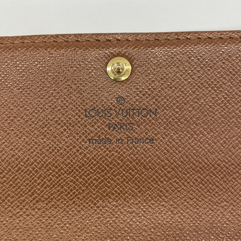 【6ec2716】ルイヴィトン 長財布 モノグラム ポシェットポルトモネクレディ M61725 ブラウン【中古】レディース