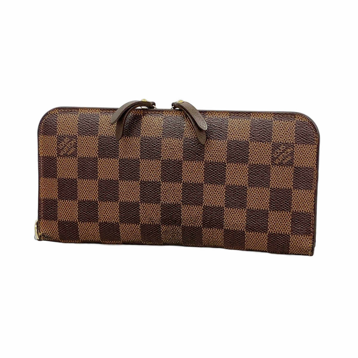 【6ec2747-k】ルイヴィトン 長財布 ダミエ ポルトフォイユアンソリット N63071 エベヌ【中古】レディース
