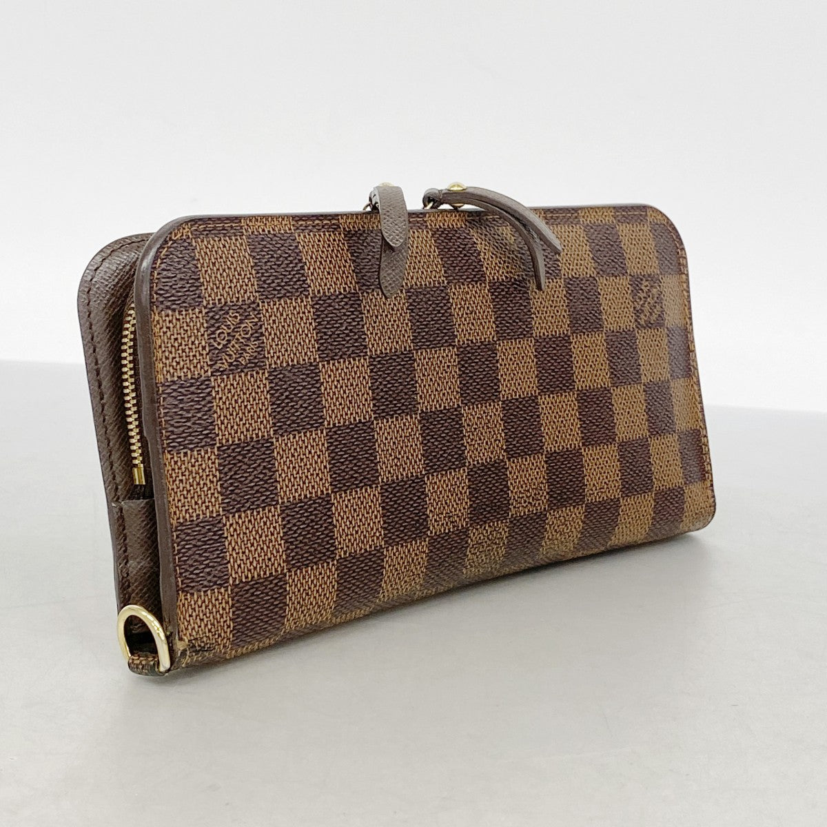 【6ec2747-k】ルイヴィトン 長財布 ダミエ ポルトフォイユアンソリット N63071 エベヌ【中古】レディース