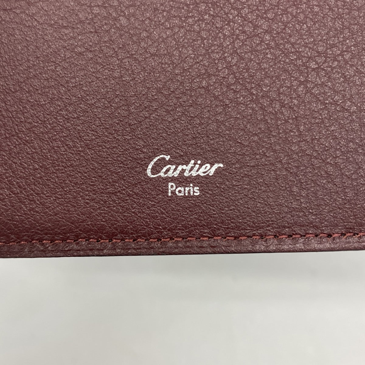 【6ec2786】カルティエ カードケース マスト レザー ブラック シルバー金具【中古】メンズ