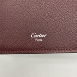 【6ec2786】カルティエ カードケース マスト レザー ブラック シルバー金具【中古】メンズ
