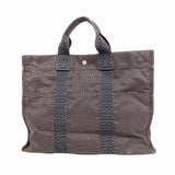 【6ec2795-k】エルメス トートバッグ エールラインMM キャンバス グレー シルバー金具【中古】メンズ レディース ユニセックス