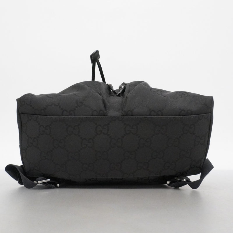 【6ec2857】グッチ リュック・デイパック GGナイロン 003 0238 ナイロン ブラック シルバー金具【中古】レディース