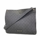 【6ec2915-k】グッチ ショルダーバッグ 90656 デニム ブラック シルバー金具【中古】レディース
