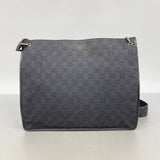 【6ec2915-k】グッチ ショルダーバッグ 90656 デニム ブラック シルバー金具【中古】レディース
