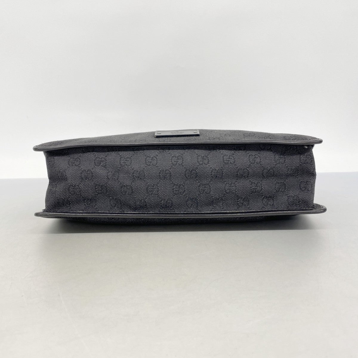【6ec2915-k】グッチ ショルダーバッグ 90656 デニム ブラック シルバー金具【中古】レディース