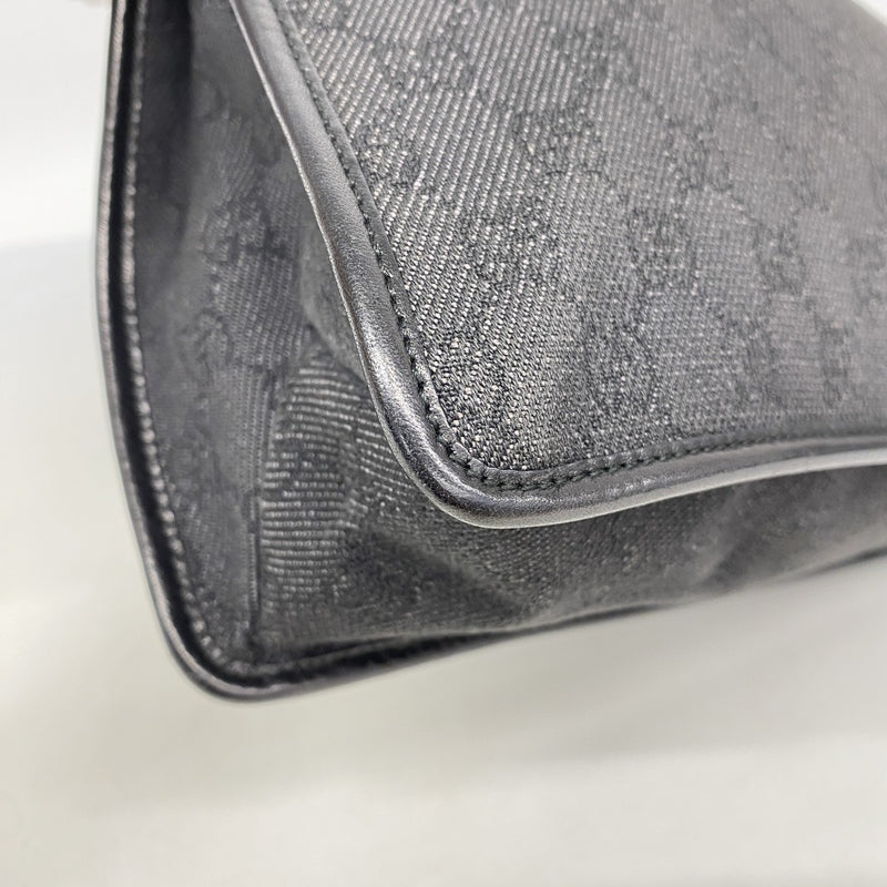 【6ec2915-k】グッチ ショルダーバッグ 90656 デニム ブラック シルバー金具【中古】レディース