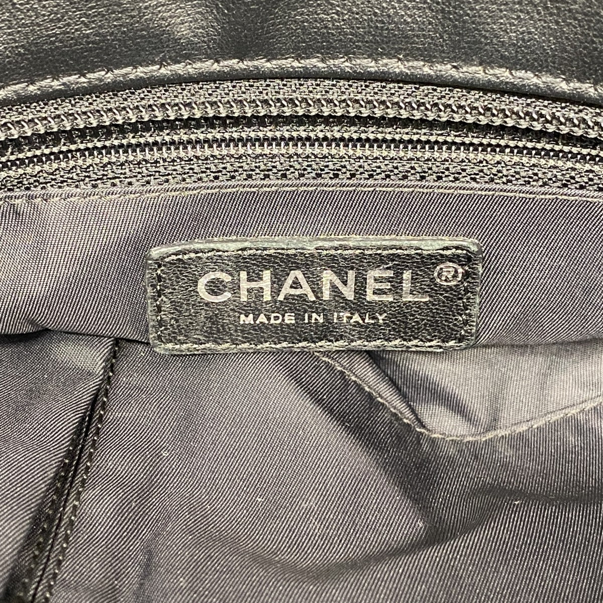 【6ec2931-k】シャネル トートバッグ パリビアリッツ キャンバス ブラック シルバー金具【中古】レディース