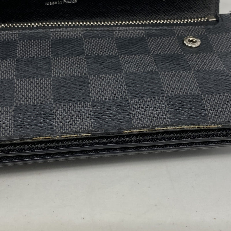 ★在庫処分★SALE【6ec2986-k】ルイヴィトン 長財布 ダミエ・グラフィット ポルトフォイユアコルディオン N60023 ブラック グレー【中古】メンズ