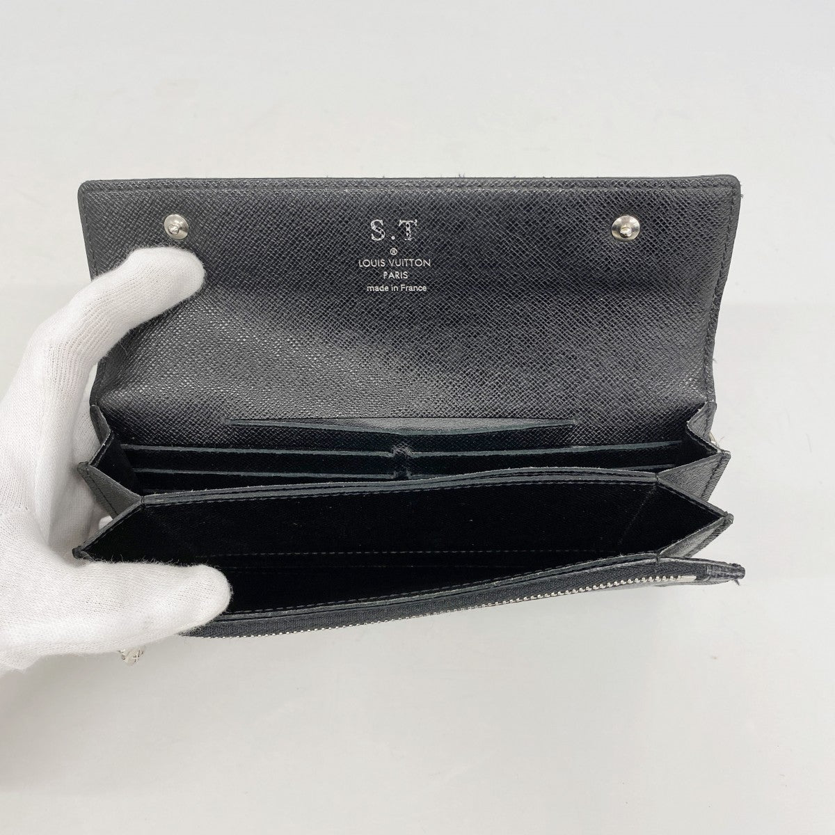★在庫処分★SALE【6ec2986-k】ルイヴィトン 長財布 ダミエ・グラフィット ポルトフォイユアコルディオン N60023 ブラック グレー【中古】メンズ
