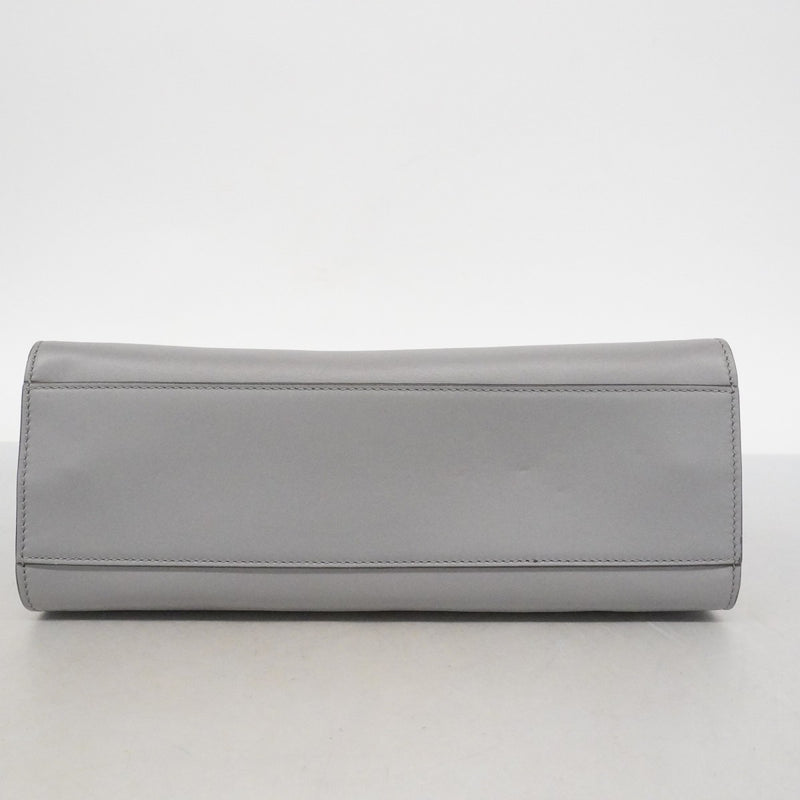 【6ec3004-k】グッチ ハンドバッグ バンブー 459076 レザー グレー ゴールド金具【中古】レディース