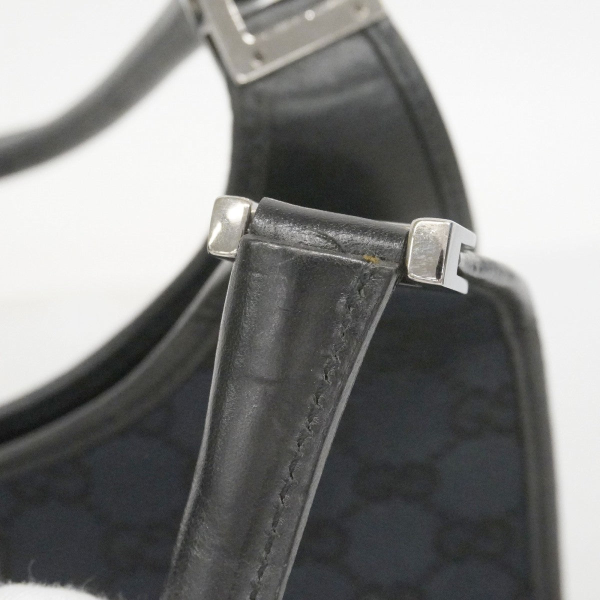 【6ec3094-k】グッチ ハンドバッグ GGキャンバス/ジャッキー 002 1067 キャンバス ブラック シルバー金具【中古】レディース