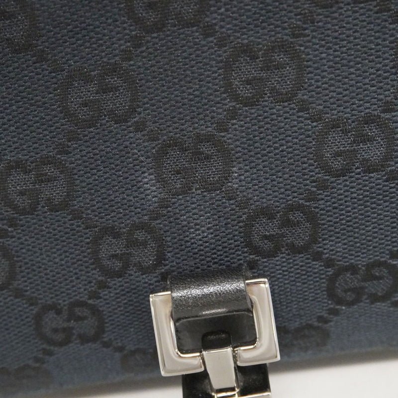【6ec3094-k】グッチ ハンドバッグ GGキャンバス/ジャッキー 002 1067 キャンバス ブラック シルバー金具【中古】レディース