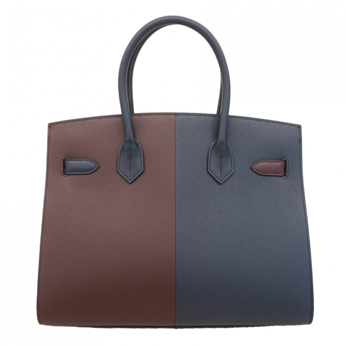 ★SALE【6ec3095-g】エルメス ハンドバッグ バーキンセリエカザック30 ヴォーエプソン ブルーインディゴ/ルージュセリエ/ローズテキサス シルバー金具 U刻印【中古】レディース