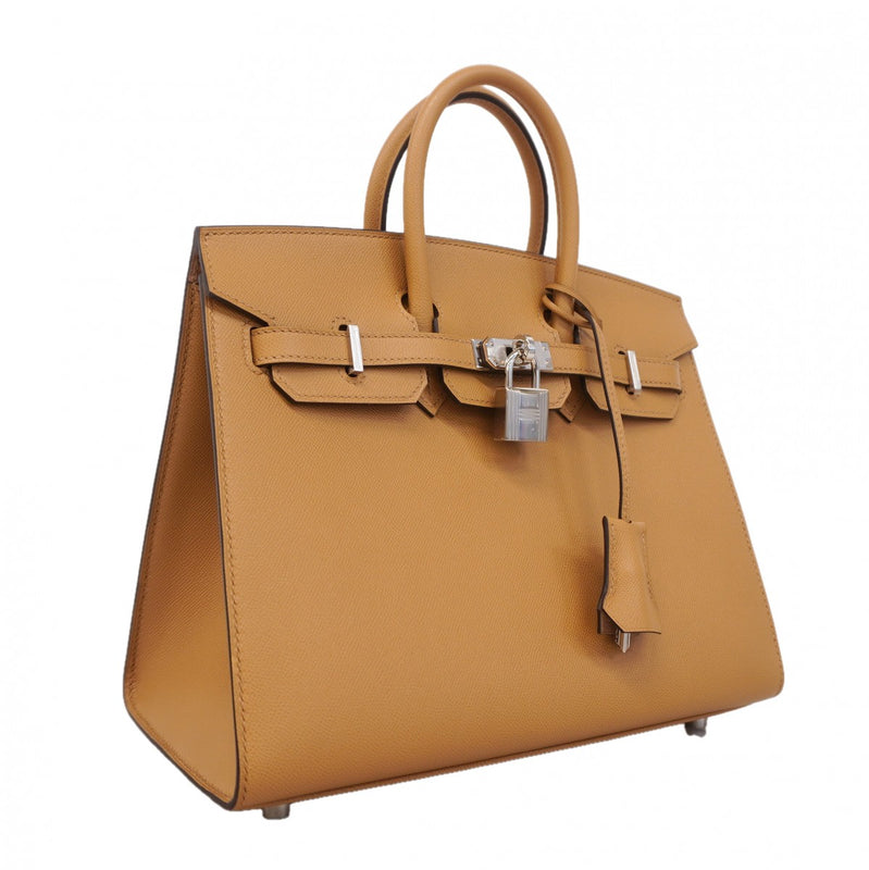 ★SALE【6ec3096-g】エルメス ハンドバッグ バーキン25 マダム チャイ シルバー金具 U刻印【中古】レディース