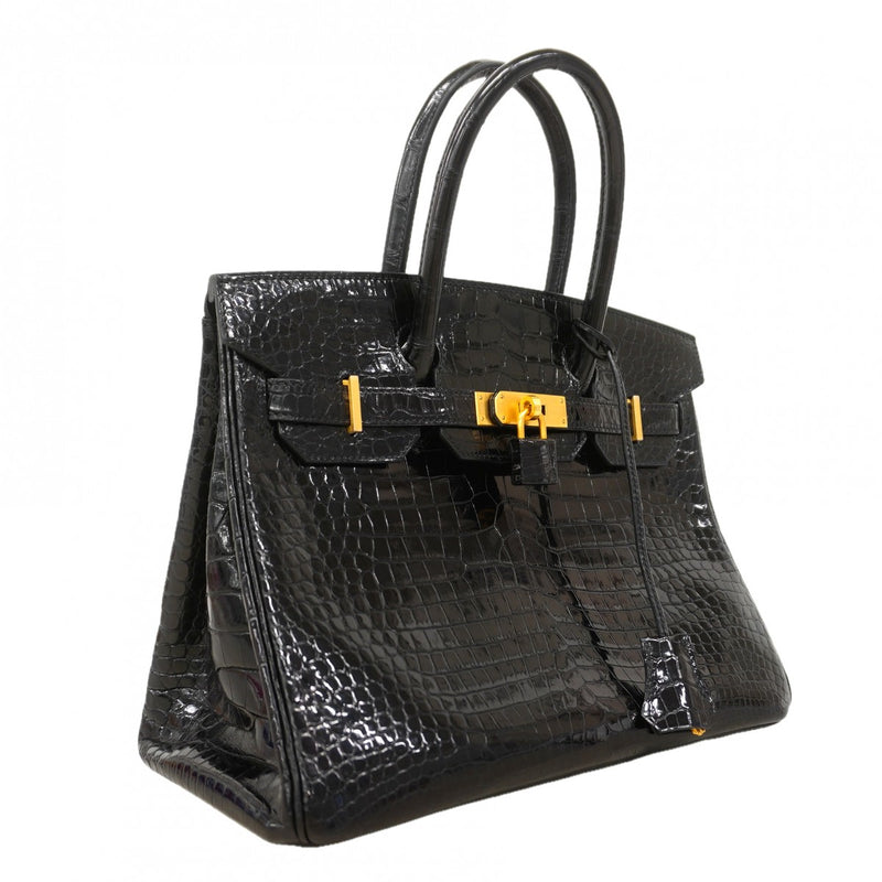 ★SALE【6ec3107-g】エルメス ハンドバッグ バーキン30 ポロサス ブラック ゴールド金具 X刻印 スペシャルオーダー【中古】レディース