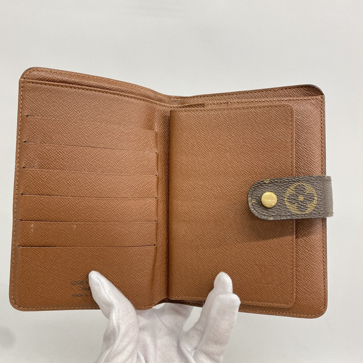 【6ec3133】ルイヴィトン 財布 モノグラム ポルトパピエジップ M61207 ブラウン【中古】レディース