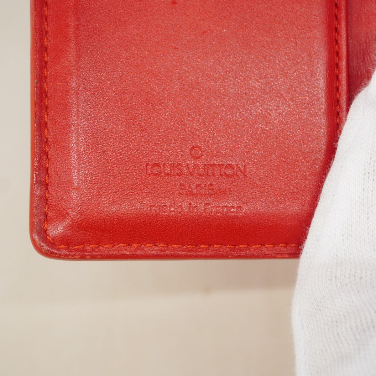 【6ec3144-k】ルイヴィトン 財布 ヴェルニ ポルトモネビエヴィエノワ M91208 ルージュ【中古】レディース