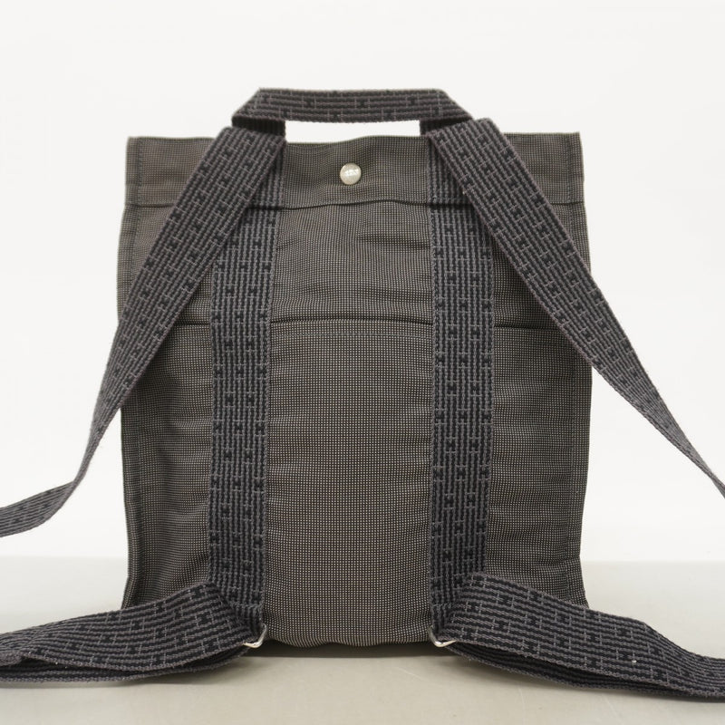 【6ed3751】エルメス リュック・デイパック エールライン アドMM キャンバス グレー シルバー金具【中古】レディース