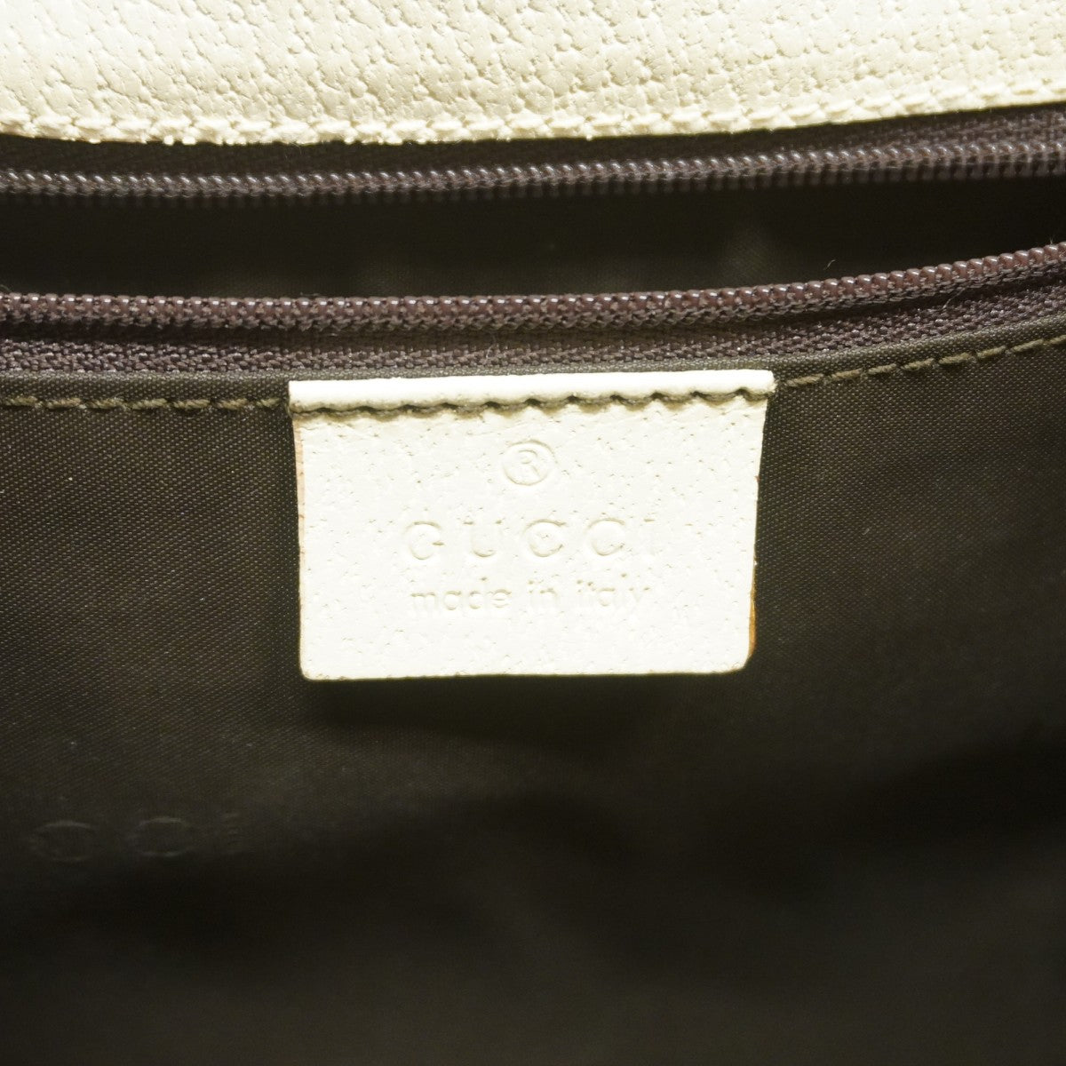 【6ed4016-k】グッチ ハンドバッグ ジャッキー 002 1067 キャンバス ブラウン ホワイト シルバー金具【中古】レディース