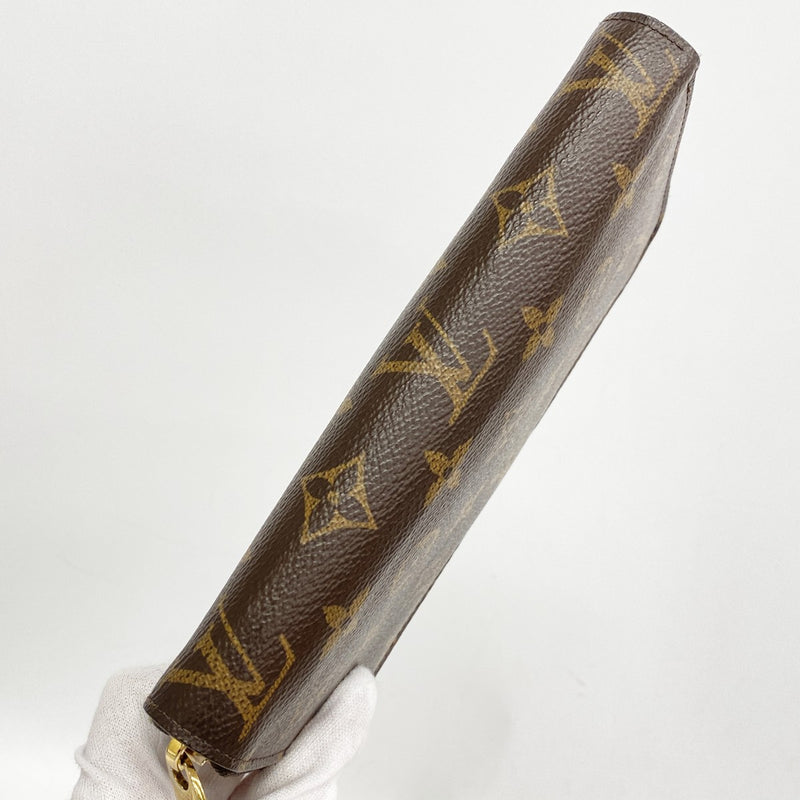 【6ed4110-k】ルイヴィトン 長財布 モノグラム ジッピーウォレット M42616 ブラウン【中古】レディース