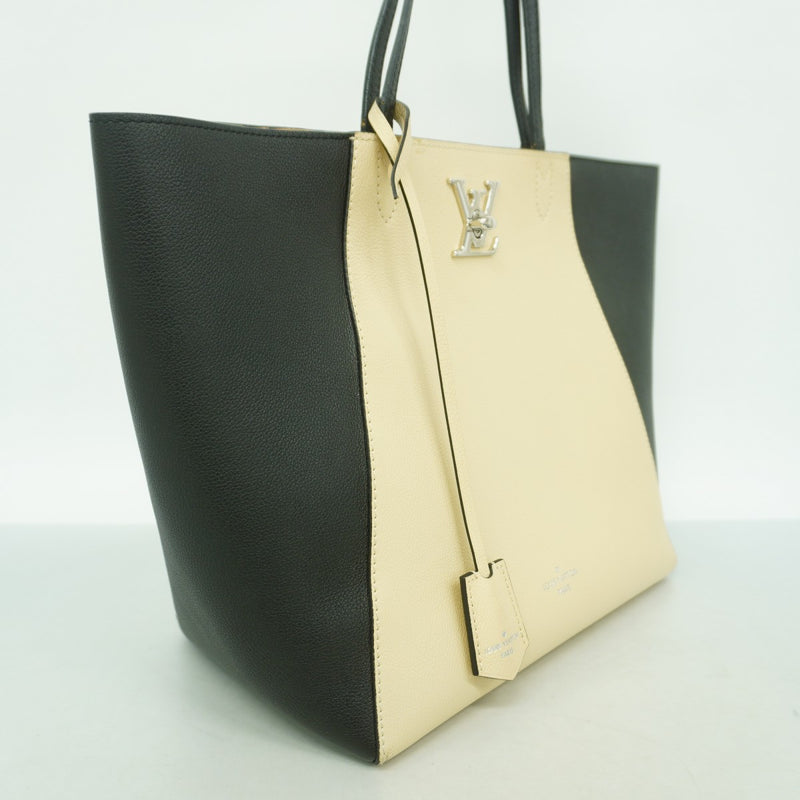 【6ed4258-k】ルイヴィトン トートバッグ ロックミーカバ M42289 ヴァニーユ/ノワール【中古】レディース