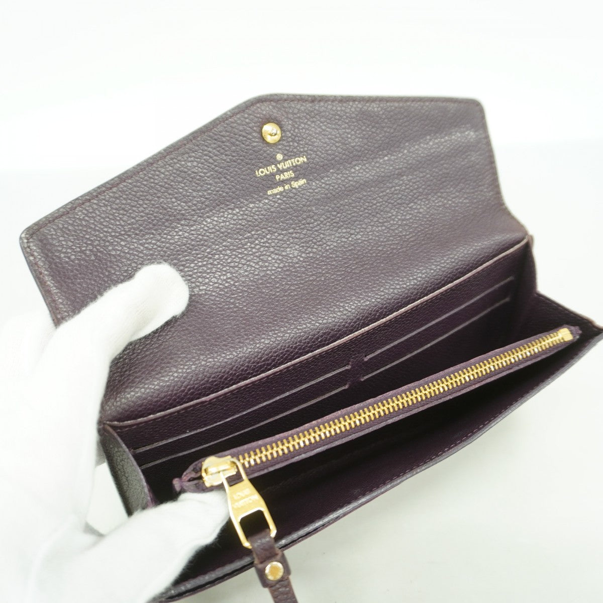 【6ed4263-k】ルイヴィトン 長財布 モノグラム・アンプラント ポルトフォイユキュリユーズ M60300 オーブ【中古】レディース