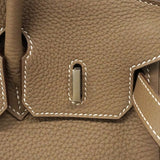 ★SALE【6ed4273-g】エルメス ハンドバッグ バーキン25 トゴ エトゥープ シルバー金具 D刻印【中古】レディース