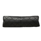 【6ed4282-k】シャネル ショルダーバッグ 2.55/マトラッセ Wフラップ Wチェーン レザー ブラック シルバー金具【中古】レディース