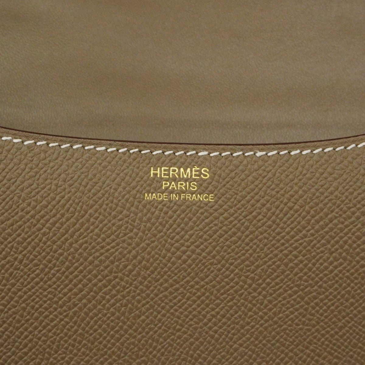 【6ed4289】エルメス ショルダーバッグ コンスタンス24 ヴォーエプソン エトゥープ シャンパンゴールド金具 W刻印【中古】レディース