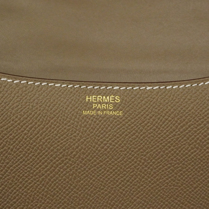 【6ed4289】エルメス ショルダーバッグ コンスタンス24 ヴォーエプソン エトゥープ シャンパンゴールド金具 W刻印【中古】レディース