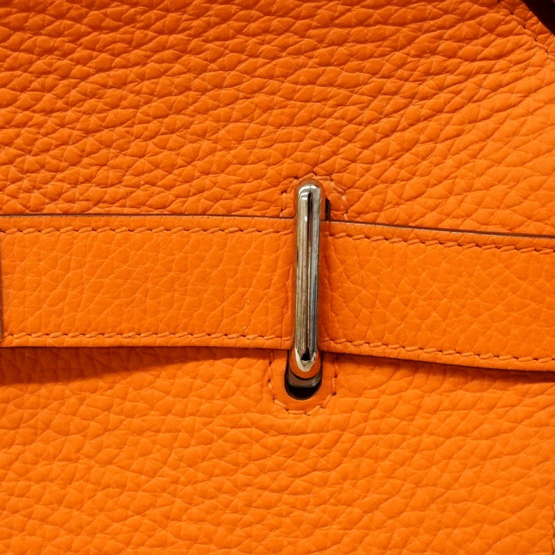 【6ed4291】エルメス ショルダーバッグ ジプシエール34 トリヨンクレマンス オレンジ シルバー金具 □O刻印【中古】レディース