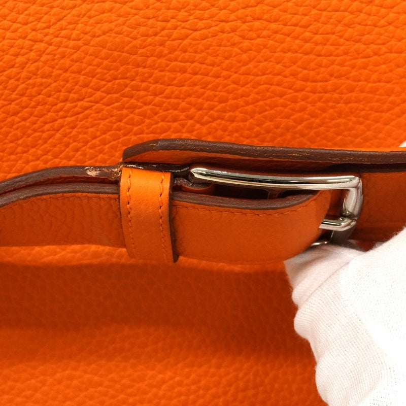 【6ed4291】エルメス ショルダーバッグ ジプシエール34 トリヨンクレマンス オレンジ シルバー金具 □O刻印【中古】レディース